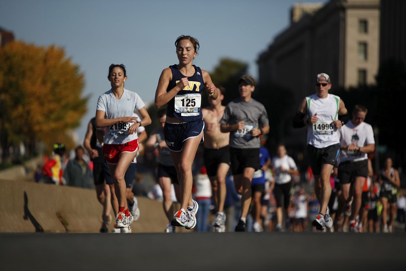 Nearly 21,000 runners crossed the start